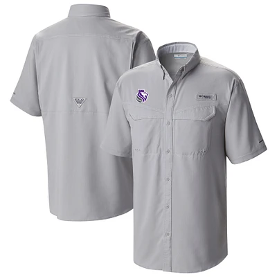 Men's Columbia Gray Sacramento Kings Omni-Wick Low Drag Offshore Button-Up Shirt