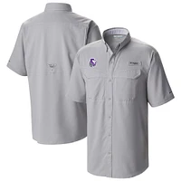 Men's Columbia Gray Sacramento Kings Omni-Wick Low Drag Offshore Button-Up Shirt
