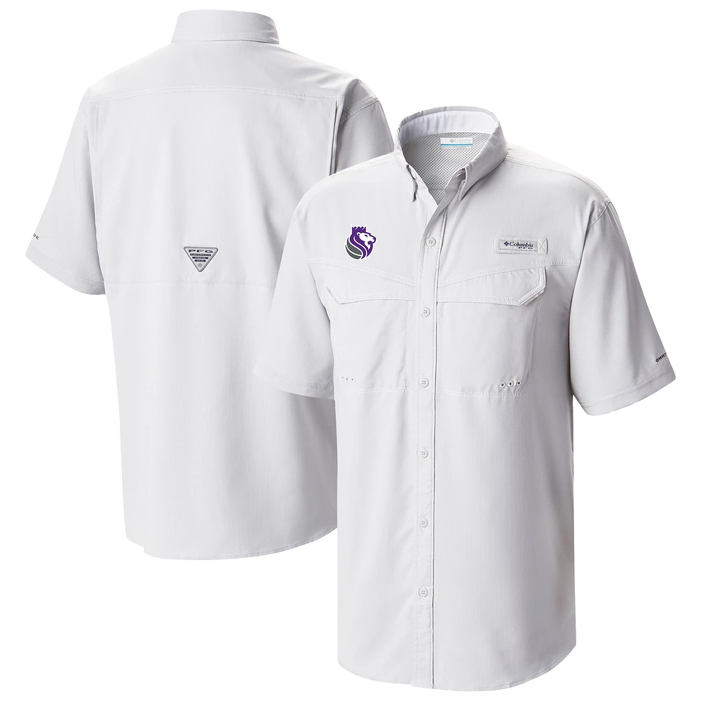 Men's Columbia White Sacramento Kings Omni-Wick Low Drag Offshore Button-Up Shirt