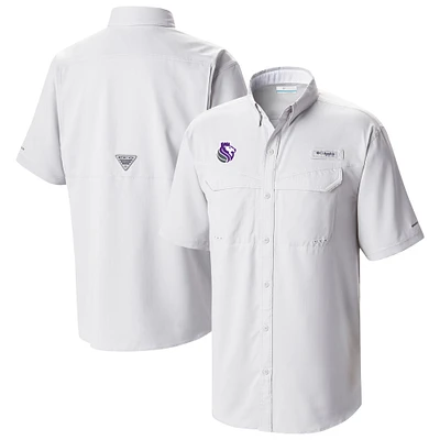 Men's Columbia White Sacramento Kings Omni-Wick Low Drag Offshore Button-Up Shirt