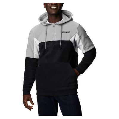 Men's Columbia Black Charlotte Hornets Lodge Quarter-Zip Hoodie