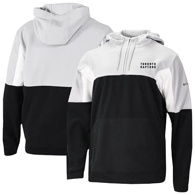 Men's Columbia Black Toronto Raptors Lodge Quarter-Zip Hoodie