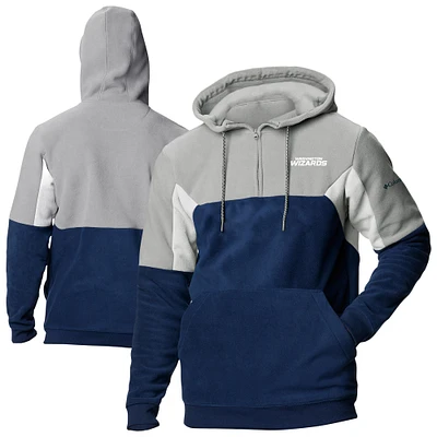 Men's Columbia Navy Washington Wizards Lodge Quarter-Zip Hoodie