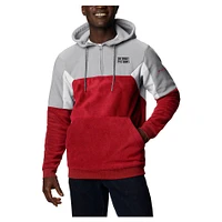 Men's Columbia Red Detroit Pistons Lodge Quarter-Zip Hoodie
