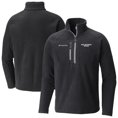 Men's Columbia Black San Antonio Spurs Fast Trek III Half-Zip Fleece Pullover