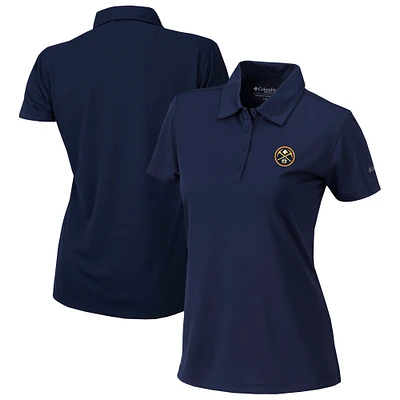 Women's Columbia Navy Denver Nuggets Omni-Wick Birdie Polo