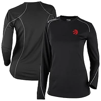 Women's Columbia Black Toronto Raptors Omni-Wick Shotgun Pullover Top
