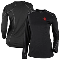 Women's Columbia Black Toronto Raptors Omni-Wick Shotgun Pullover Top