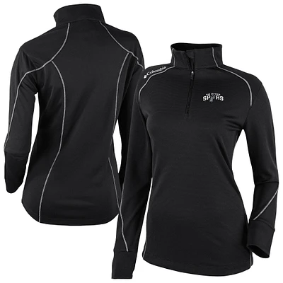 Women's Columbia Black San Antonio Spurs Omni-Wick Shotgun 2.0 Quarter-Zip Pullover Top