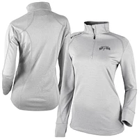 Women's Columbia Heather Gray San Antonio Spurs Omni-Wick Shotgun 2.0 Quarter-Zip Pullover Top