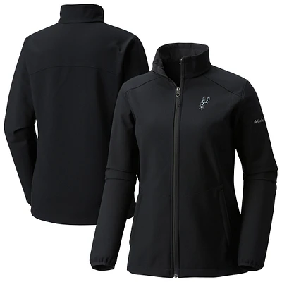 Women's Columbia Black San Antonio Spurs Kruser Ridge II Softshell Full-Zip Jacket