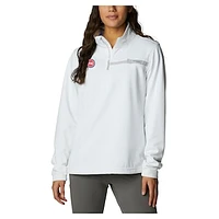Women's Columbia Detroit Pistons Skiff Guide Fleece Pullover Top