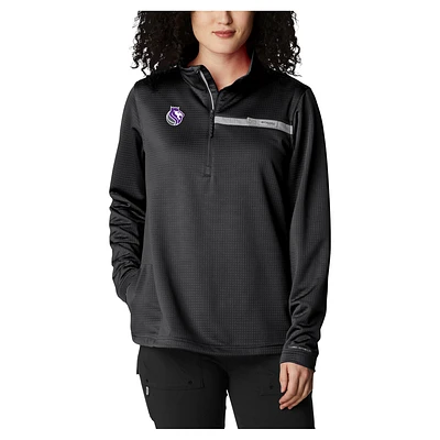 Women's Columbia Black Sacramento Kings Skiff Guide Fleece Pullover Top