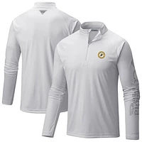 Men's Columbia  White Indiana Pacers PFG Terminal Tackle Quarter-Zip Top