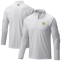 Men's Columbia  White Indiana Pacers PFG Terminal Tackle Quarter-Zip Top