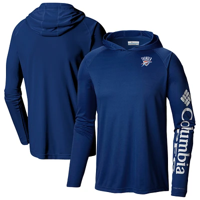 Men's Columbia  Navy Oklahoma City Thunder PFG Super Terminal Tackle Hoodie