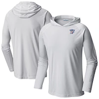 Men's Columbia  White Oklahoma City Thunder PFG Super Terminal Tackle Hoodie