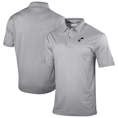 Men's Columbia  Gray Utah Jazz Omni-Wick Golden Hills Polo
