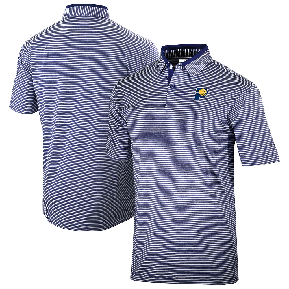Men's Columbia Navy Indiana Pacers Omni-Wick Golden Hills Polo