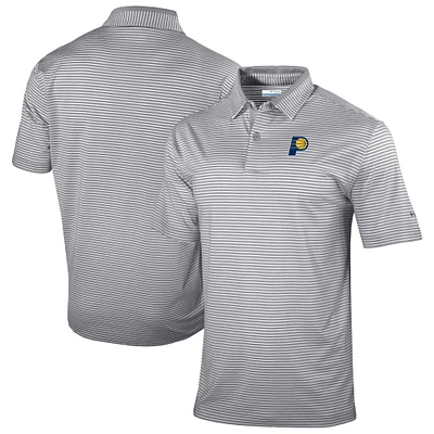 Men's Columbia  Gray Indiana Pacers Omni-Wick Golden Hills Polo