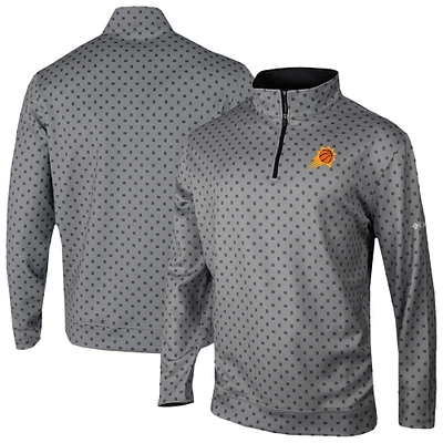 Men's Columbia Gray Phoenix Suns Wickham Hills Omni-Wick Quarter-Zip Jacket