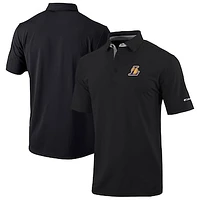 Men's Columbia Black Los Angeles Lakers Omni-Wick Even Lie Polo