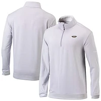 Men's Columbia Gray/White New Orleans Pelicans Omni-Wick Even Lie Quarter-Zip Top