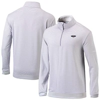 Men's Columbia Gray/White New Orleans Pelicans Omni-Wick Even Lie Quarter-Zip Top