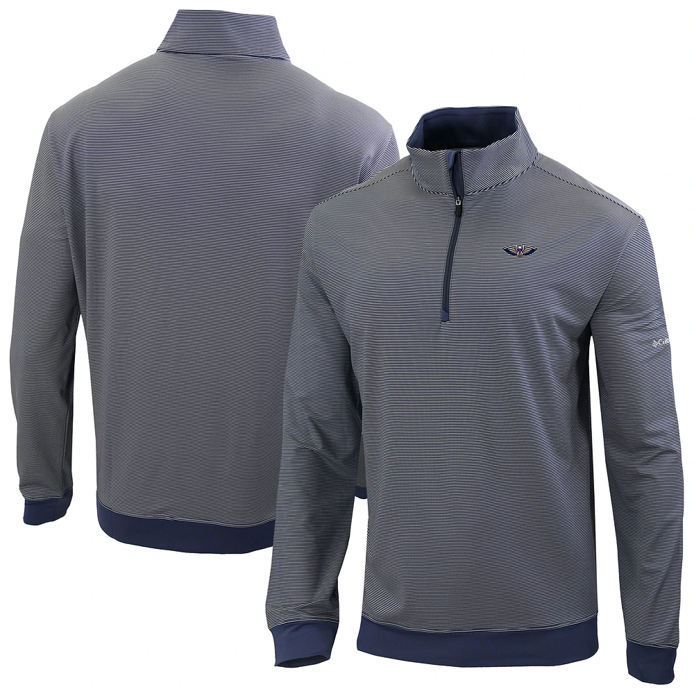 Men's Columbia Navy New Orleans Pelicans Omni-Wick Even Lie Quarter-Zip Top