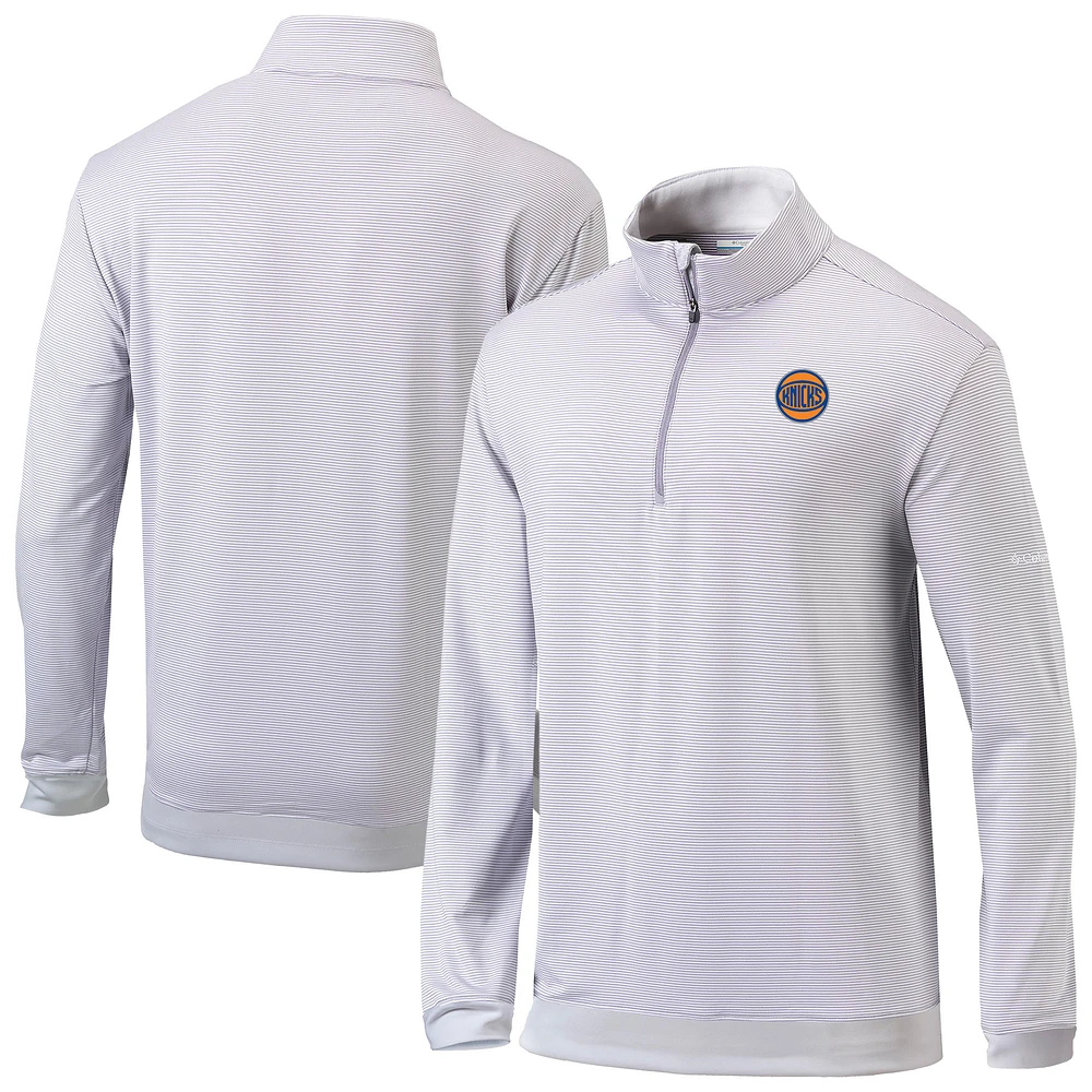 Men's Columbia / New York Knicks Omni-Wick Even Lie Quarter-Zip Top