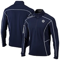 Men's Columbia  Navy LA Clippers Omni-Wick Shotgun Quarter-Zip Jacket