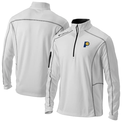 Men's Columbia  White Indiana Pacers Omni-Wick Shotgun Quarter-Zip Jacket