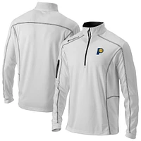 Men's Columbia  White Indiana Pacers Omni-Wick Shotgun Quarter-Zip Jacket