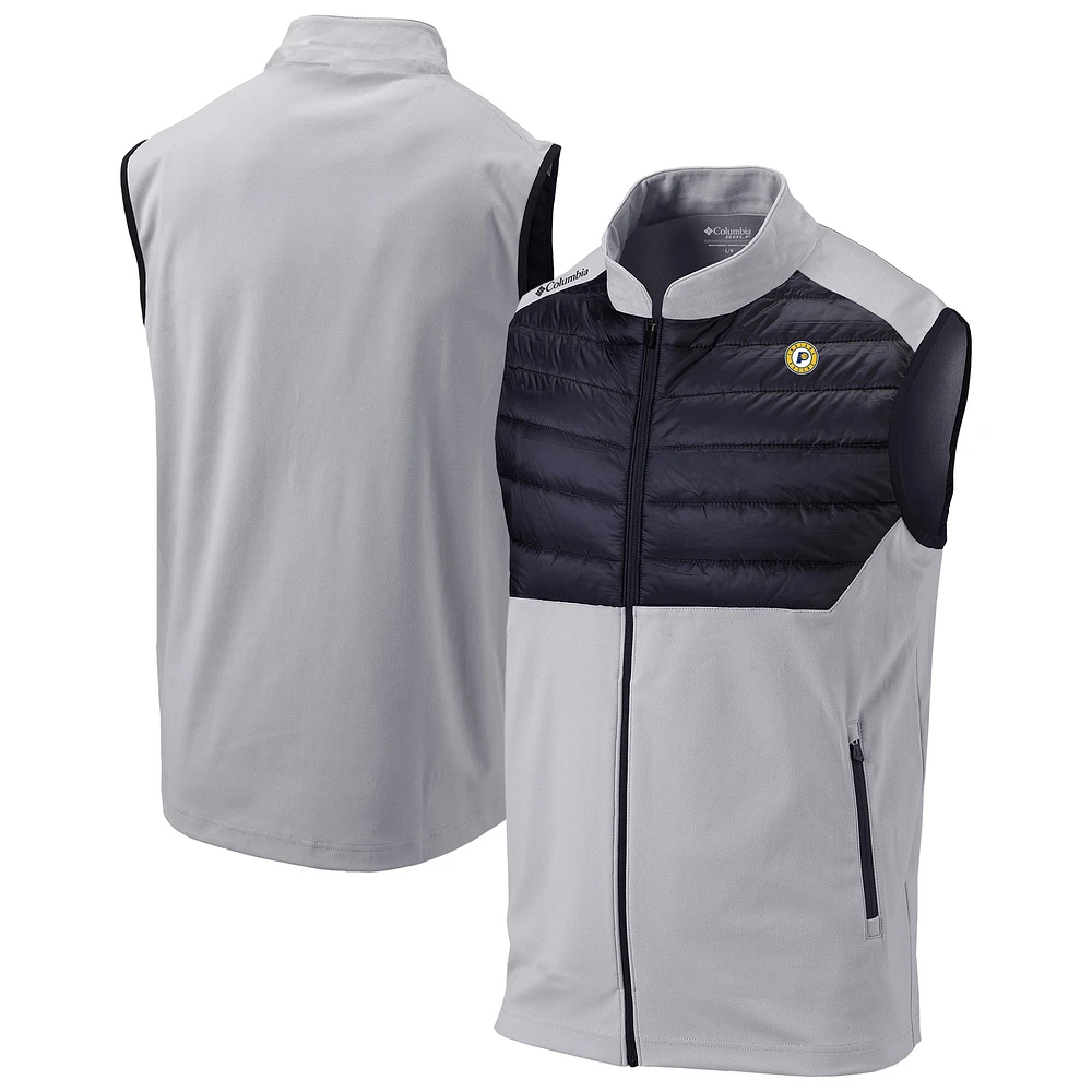 Men's Columbia Gray Indiana Pacers Omni-Wick The Element Full-Zip Vest