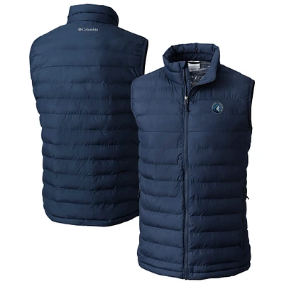 Men's Columbia  Navy Minnesota Timberwolves Powder Lite Omni-Heat Reflective Full-Zip Vest