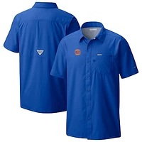 Men's Columbia  Blue New York Knicks Slack Tide Camp Button-Up Shirt