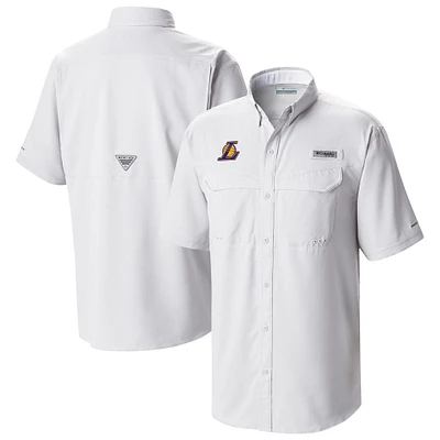 Men's Columbia Los Angeles Lakers Omni-Wick Low Drag Offshore Button-Up Shirt