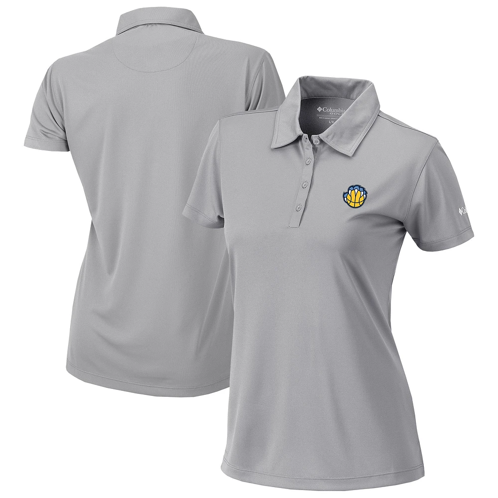 Women's Columbia Gray Memphis Grizzlies Omni-Wick Birdie Polo