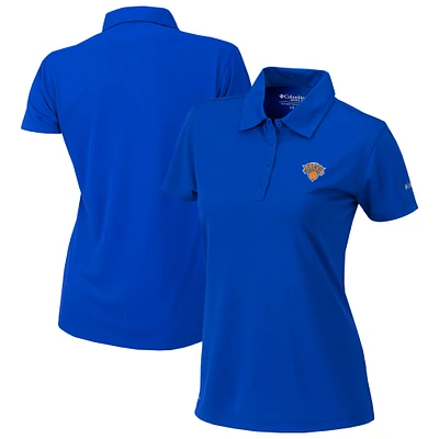 Women's Columbia Blue New York Knicks Omni-Wick Birdie Polo