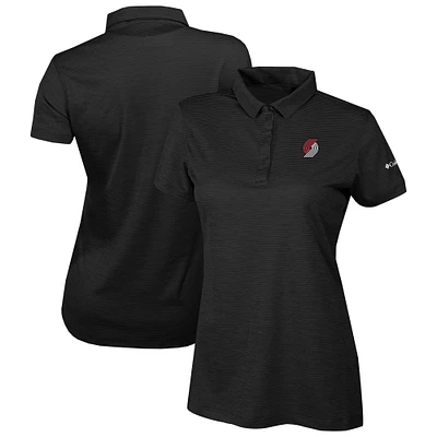 Women's Columbia  Black Portland Trail Blazers Omni-Wick Set II Polo