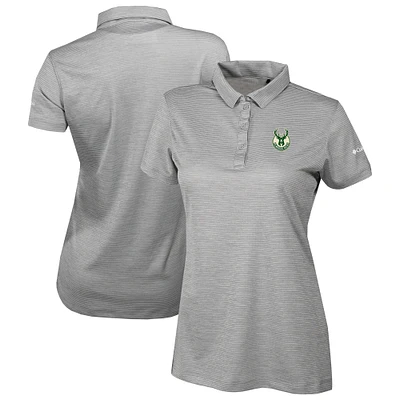 Women's Columbia  Gray Milwaukee Bucks Omni-Wick Set II Polo