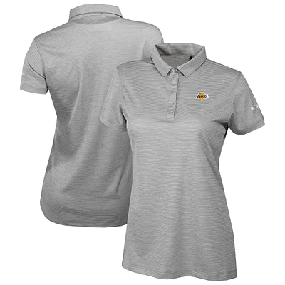 Women's Columbia  Gray Los Angeles Lakers Omni-Wick Set II Polo