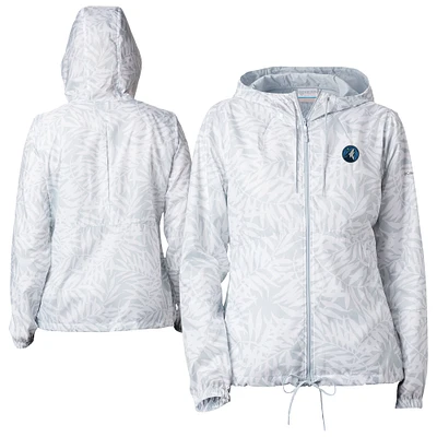 Women's Columbia  White Minnesota Timberwolves Flash Forward Full-Zip Windbreaker Jacket