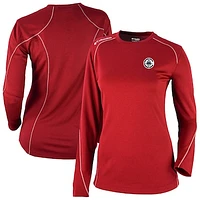Men's Columbia  Red LA Clippers Omni-Wick Shotgun Long Sleeve Top