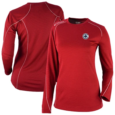 Men's Columbia  Red LA Clippers Omni-Wick Shotgun Long Sleeve Top