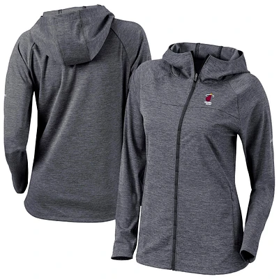 Women's Columbia  Black Miami Heat Omni-Wick Half Shot Full-Zip Hoodie