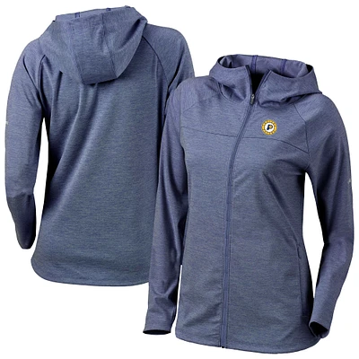 Women's Columbia  Navy Indiana Pacers Omni-Wick Half Shot Full-Zip Hoodie