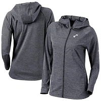 Women's Columbia  Black Utah Jazz Omni-Wick Half Shot Full-Zip Hoodie