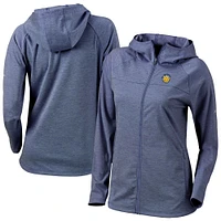 Women's Columbia  Navy Memphis Grizzlies Omni-Wick Half Shot Full-Zip Hoodie