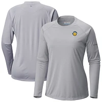 Women's Columbia  Gray Memphis Grizzlies Tidal Long Sleeve T-Shirt